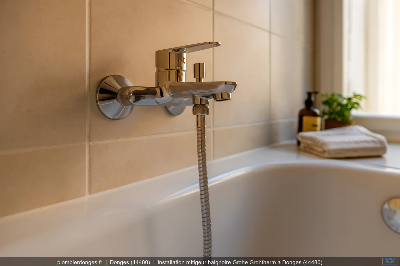 Installation mitigeur baignoire Grohe Grohtherm a Donges (44480)