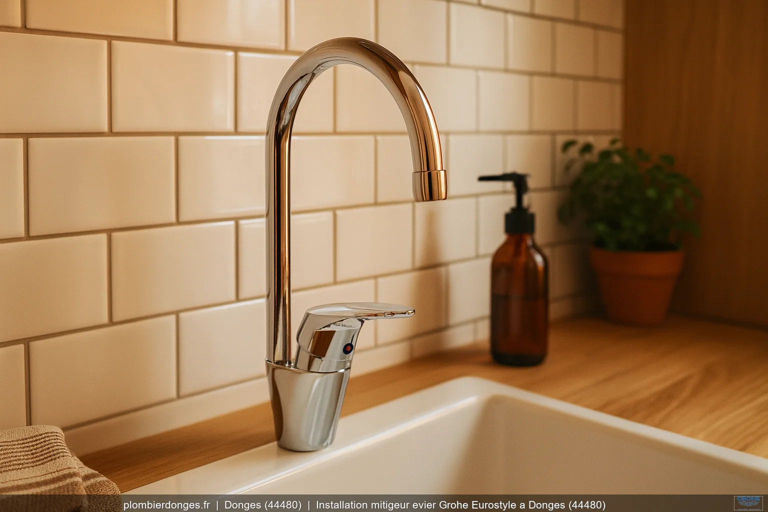 Installation mitigeur evier Grohe Eurostyle a Donges (44480)